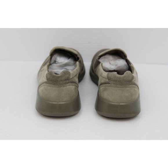 Ecco Soft 5 Slip On Shoes Women's 40 Gray Metallic Leather Cushioned Round Toe - Picture 9 of 14